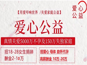 通道捐卵助孕生子 爱心志愿者招募